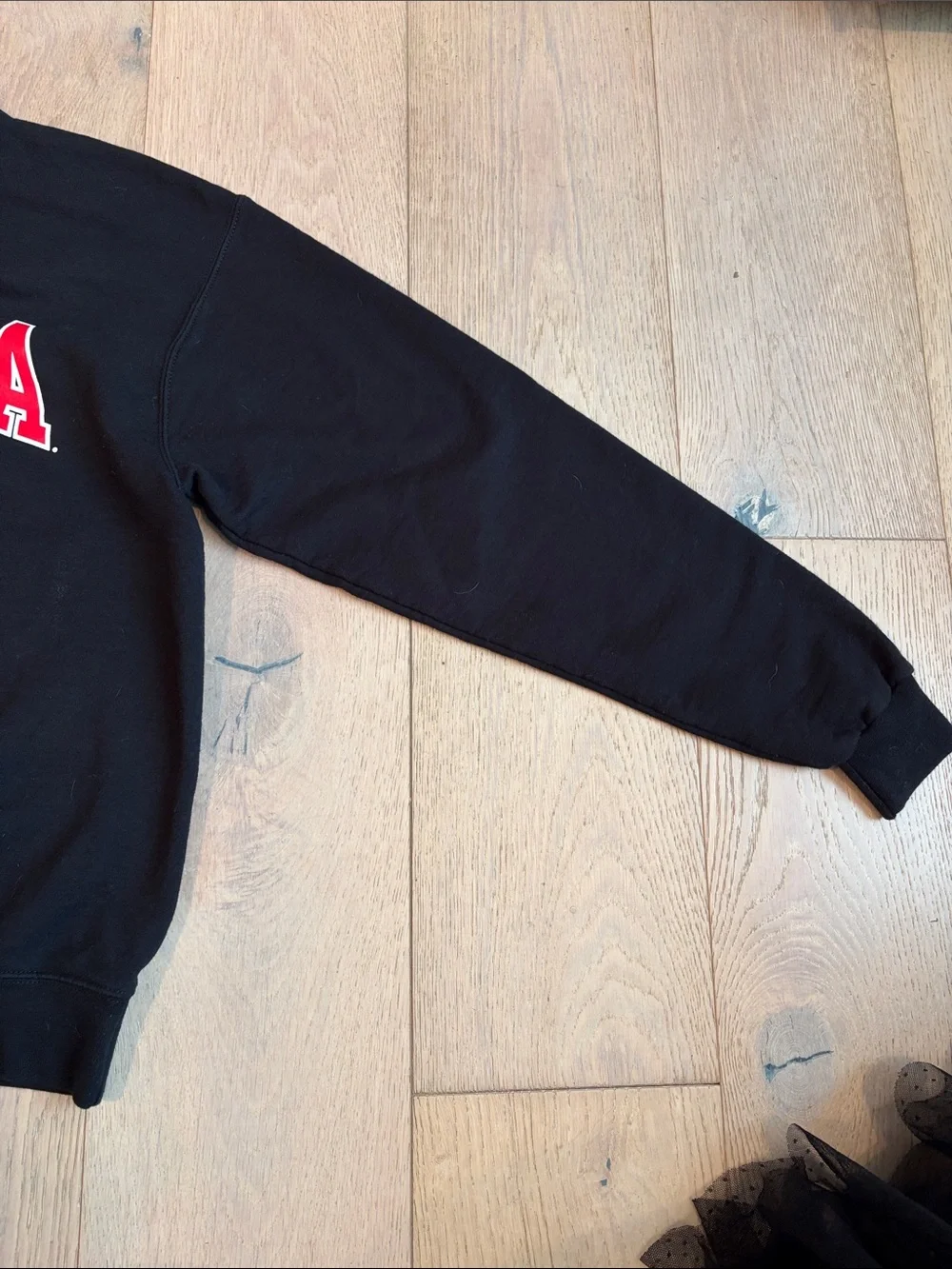 Georgia Black Champion Crewneck Sweatshirt with Red Black Logo